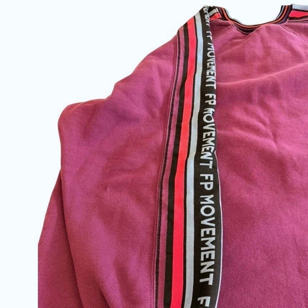 Free People Movement Birdie Sweatshirt Womens L Purple FP Movement Pockets - Picture 9 of 13